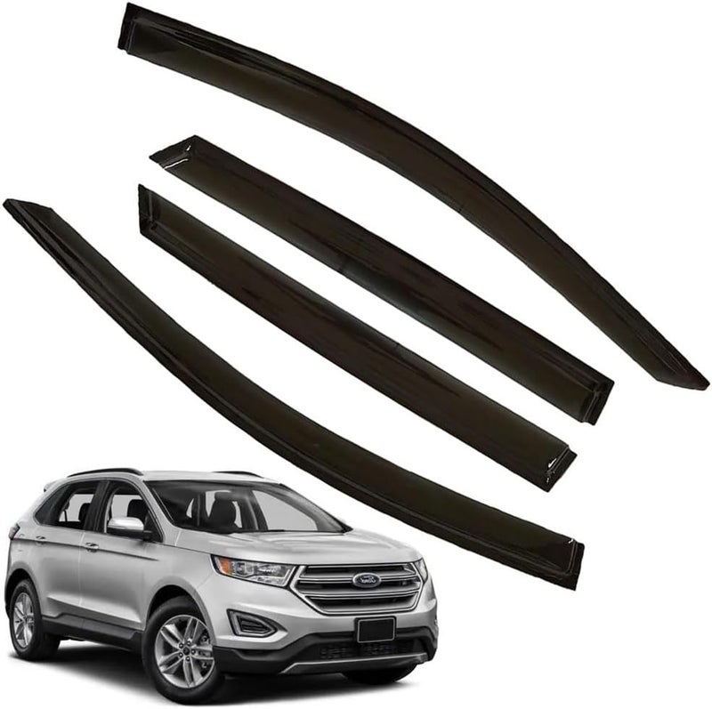 LETINGFAR حراس المطر لسيارة فورد إيدج 2015-2024 SE SEL ST ST-Line Titanium، واقيات نوافذ جانبية ملصقة، 4 قطع - Image 1
